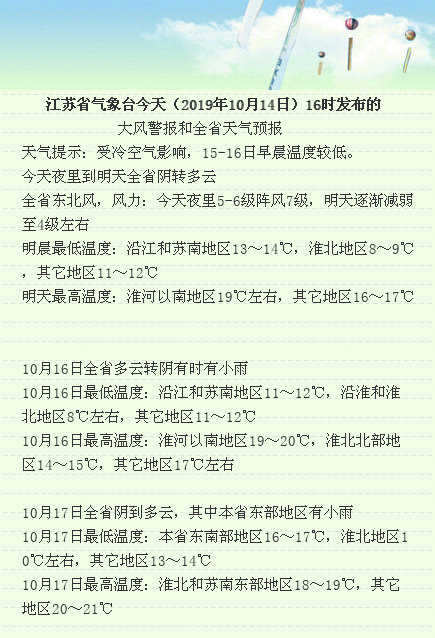 江苏大风警报升级